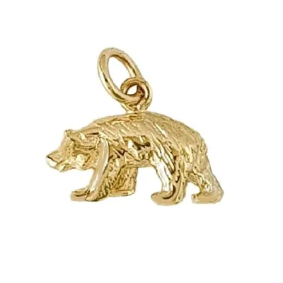 Small 14k Yellow Gold Bear Charm / Pendant Made In USA • $64.99