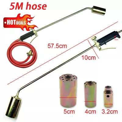 £28.09 • Buy Long Arm Burner Propane Torch Butane Gas Blow Roofers Brazing Set & 5M Hose
