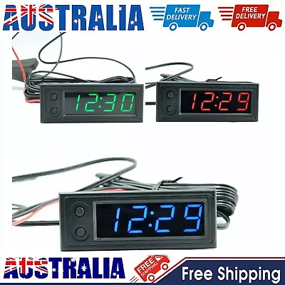 12V 3 In 1 Car Vehicle Thermometer Voltmeter Clock Time LED Digital Display Kit • $18.96