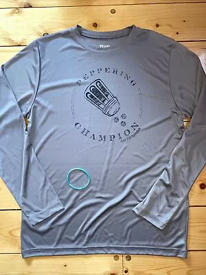 Pura Vida Volleyball Long Sleeve Shirt Womens Medium Gray Pepper Athletic Wear • $19.99
