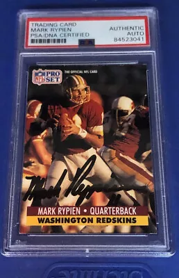 Mark Rypien 1990 PRO SET #322 Football On-Card Auto PSA/DNA WASHINGTON REDSKINS • $49.99