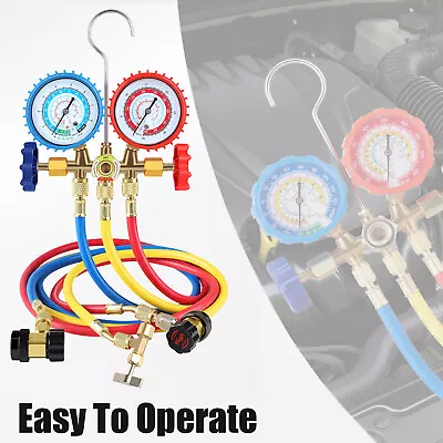 Air Conditioning AC Diagnostic Manifold Gauge Tool Set Refrigeration UK T9O6 • £25.99