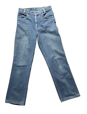 Vintage Levi's Jeans Big E Blue Tab Women’s Denim Stitched Pocket 70s 28x28 • $42.49