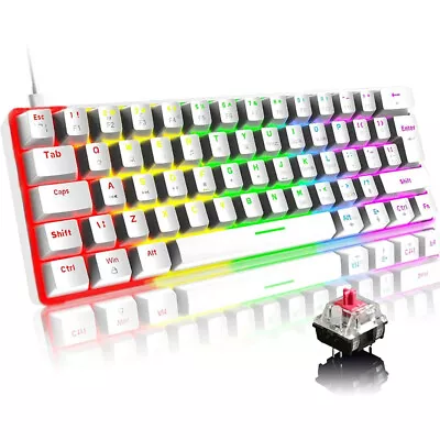 61 Keys True Mechanical Gaming Keyboard Wired RGB Backlit For PC/Laptop/MAC • $35.99