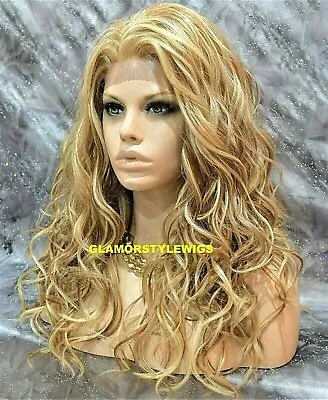 Lace Front Full Wig Long Wavy Layered  Medium Blonde Mix #f27.613 Heat Ok Nwt • $79.84