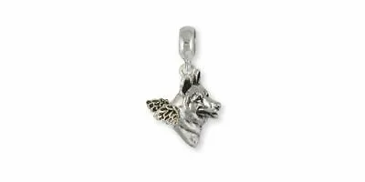 £96.13 • Buy German Shepherd Angel Charm Slide Jewelry Sterling Silver Handmade Dog Charm Sli