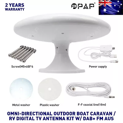 Omni Directional Antenna Caravan Camper Boat Digital DVB TV DAB+ FM+UHF VHF AU • $86