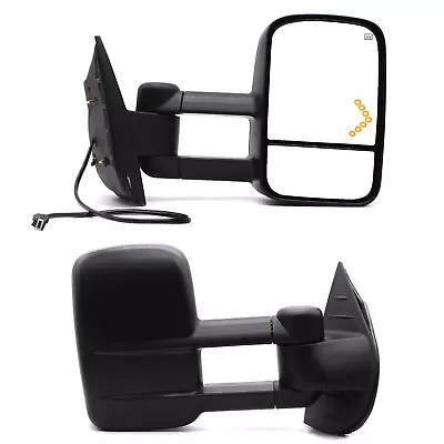 Tow Mirrors W/LED Signal Power Heater For 2007-2013 Chevy Silverado GMC Sierra • $99.93