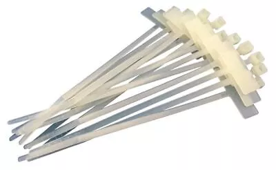 CONCORDIA TECHNOLOGIES - Cable Ties With Label Tab Natural 100 Pack • £8.49