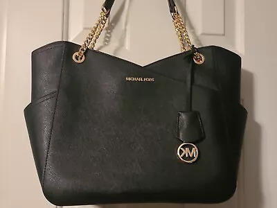 Michael Kors Jet Set Travel Large Chain Shoulder Tote  BLACK  NEW NWOT  • $85