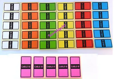 £2.99 • Buy 7 Colours = 35 Cable Id Tidy Stickers Self Adhesive Sticky Identification Labels