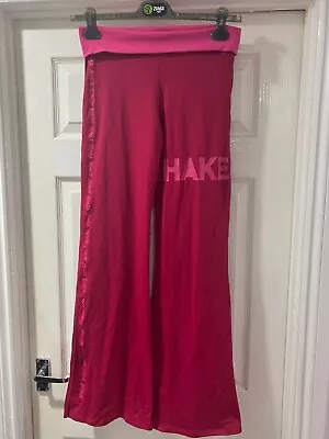 Ladies Red Gym Pants Bootcut Zumba Trousers Shake Dance SIZE XS 6-8 • £8.95