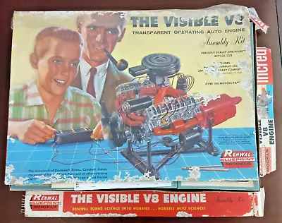 1960 RENWAL THE VISIBLE V8 Transparent Operating Engine Model UNBUILT • $200