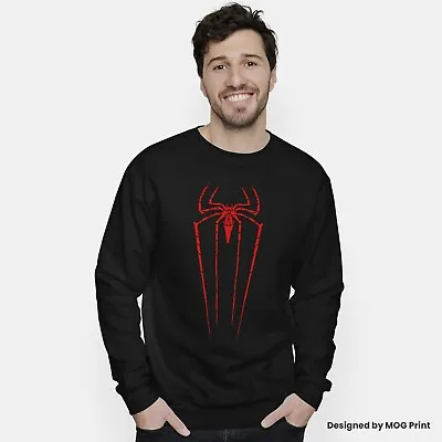 $24.50 • Buy Retro Spider Sweatshirt Man Superhero Birthday Gift Sweater Graphic Jumper NEW