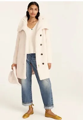 Jcrew Women’s Teddy Sherpa Coat 4 - Ivory NWT • $154.16