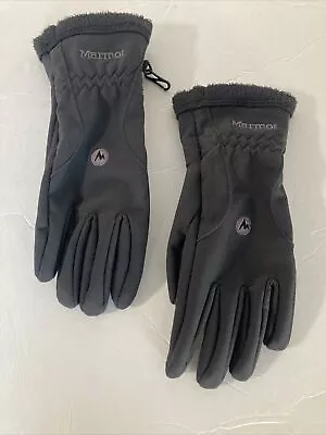 Marmot Women's Power Stretch Gloves  Black Size: L  Pre-owned. • $15