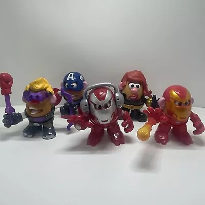 Marvel Avengers Mr Potato Head Mini Mixable Mashable Super Heroes Lot Of 5 Nice! • $28