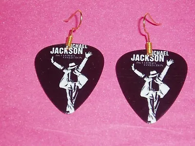  Michael Jackson  Moonwalk  Guitar Pick Ear Rings  Newly Created        • $5