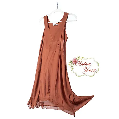 Monoreno Orange Sleeveless Dress With Square Neck Size • $25