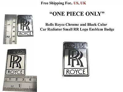 Fit For Vintage Rolls Royce Silver Black Color Car Radiator Small RR Logo (U) • $12.42