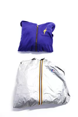 Aviator Nation K-Way Juniors Girls Windbreaker Hooded Jacket Size 12 14 Lot 2 • $34.99