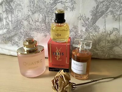 Used Perfume Bundle YSL ParisChabaud Nectar De FleursBoucheron Quatre En Rose • £47