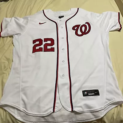 Washington Nationals Nike Authentic White Size 52 Jersey • $175