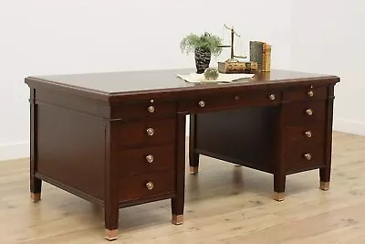 Traditional Antique Walnut Executive Office Desk Lincoln #48894 • $2950