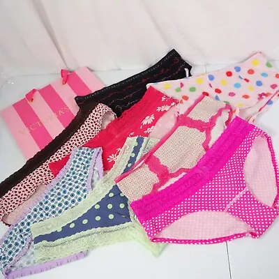 8 Vintage VICTORIAS SECRET Panty Panties Lot Lace Cotton Sexy Little Things Pink • $39.99