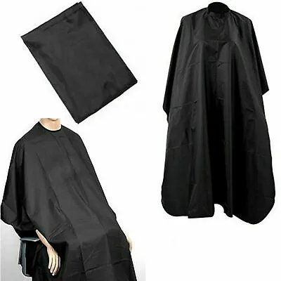 Barbers Hair Cut/cutting Hairdressing Hairdressers Salon Barber Gown Cape Black • £2.99