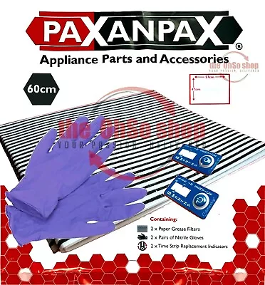 £5.25 • Buy Cooker Hood Grease Filters UNIVERSAL 2 Paper Cut-To-Size With Gloves & Indicator