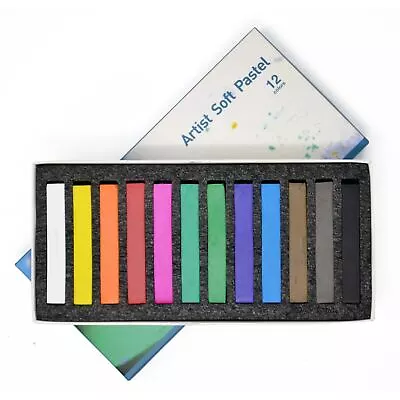 Artist Soft Pastels Sticks Assorted Colour Blocks Set Of 12 • £7.99