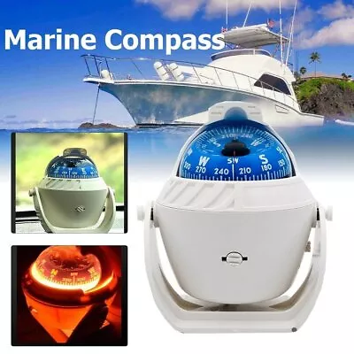 Pivoting Sea Marine Compass With Mount For Boat Caravan Truck Car Navigation • £23.99