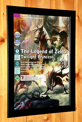 The Legend Of Zelda Twilight Princess Poster / Old Ad Page Framed GameCube Wii • $71.51