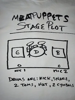 MEAT PUPPETS Stage Plot T-SHIRT Size Small • $24.99