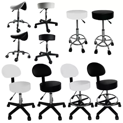 $75 • Buy Salon Chair Bar Swivel Stool Office Roller Wheels Portable Height Adjust Leather