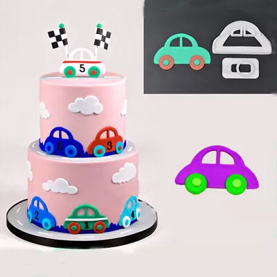 Cute Car Cookie Cutter Fondant Biscuit Pastry Clay Cake Mould **UK SELLER** • £3.93