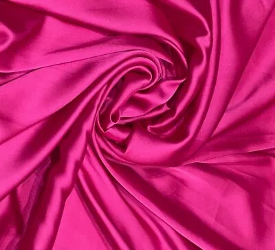 Faux Silk Charmeuse Silk Satin Fabric Bridal Dress Lining Draping Material 58'' • £4.99