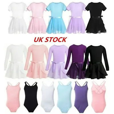 £11.41 • Buy UK Kids Girls Ballet Dance Outfit Tutu Dress Gymnastics Leotard+Chiffon Skirts