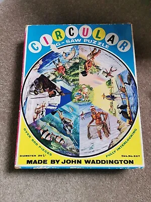 Vintage Waddingtons Circular Jigsaw Puzzle 500 Pieces • £5