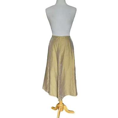 J Jill Skirt Women's Size 12 Linen Blend Beige Tan Neutral Lagenlook Minimalist • $15.84