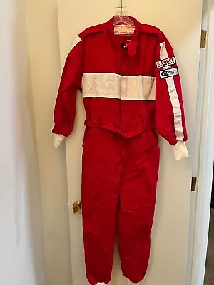 G-Force Racing Gear Vintage Jumpsuit Suit Size Medium Red & White • $74.99