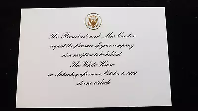 President Jimmy Carter Authentic White House INVITE - VIST Of POPE JOHN PAUL II • $29.95