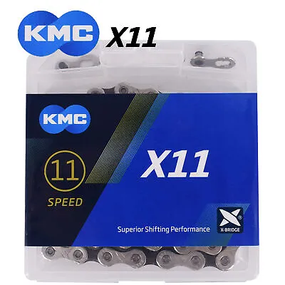 KMC X11 11-Speed 118L Bike Chain Gray Stretch-Proof Fits Campy SRAM Shimano • $20.99
