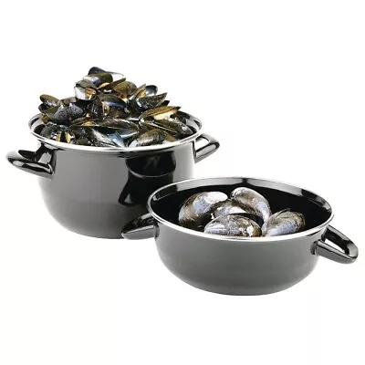 Olympia Mussel Pot Enamel Large - U264 • £36.52