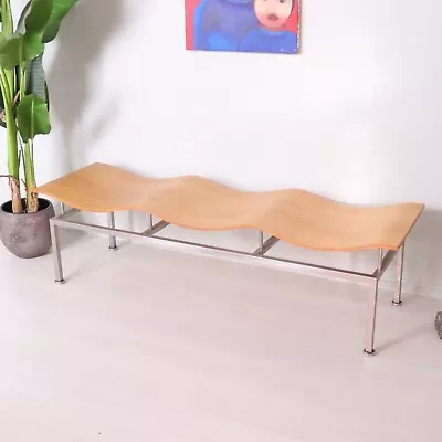 £275 • Buy Funky Wavy Retro Style  Plywood Bench By Allermuir Seating