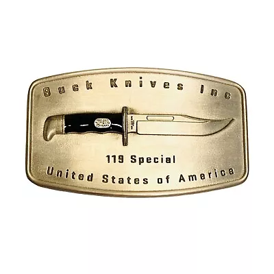 Buck Knives Special 119 75th Anniversary Collectors Ltd Edition Belt Buckle USA • $40.50