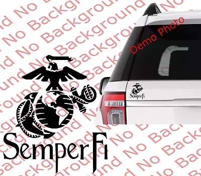 Marines United States Marine Corps Vinyl Car Decal USMC Semper Fi AY050 Black • $4.99