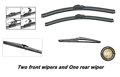 Mitsubishi Colt 2008-Onwards Brand New Front And Rear Windscreen Wiper Blades • $15.54