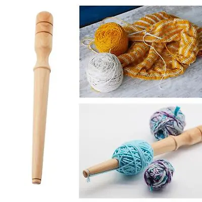 Wood Center Pull Ball Yarn Winder Yarn String Storage Portable Handheld • £10.32